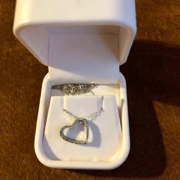 Lord & Taylor Jewelry - Heart 14k white gold necklace